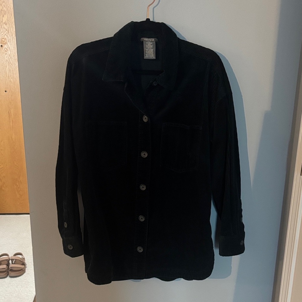 Costco Dark Green Corduroy Button-Up Shirt